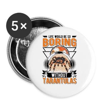 Tarantula Spider Tarantula - Buttons large 2.2''/56 mm (5-pack) - white - Front