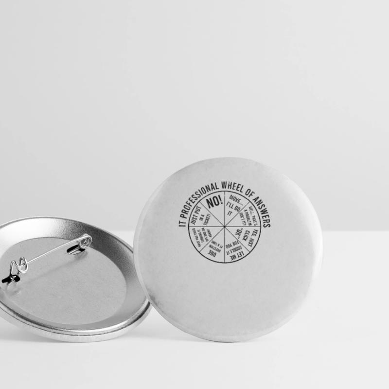 Roue des réponses des professionnels de l’informatique - code Lot de 5 grands badges (56 mm)