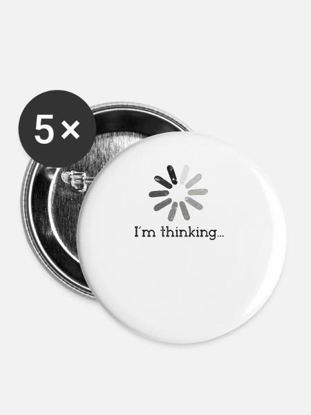 I'm Thinking - Netzwerk - Buttons groß 56 mm (5er Pack) - Weiß