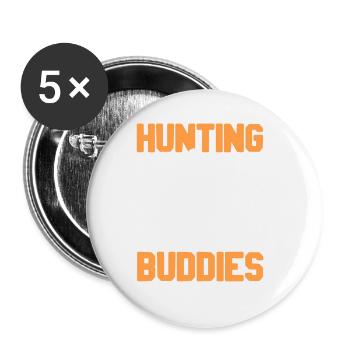 Hunting Buddies Awesome Hunter T-Shirt - Buttons groß 56 mm (5er Pack) - Weiß - Vorne