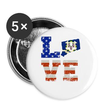 Dear connecticut gift - Buttons large 2.2''/56 mm (5-pack) - white - Front