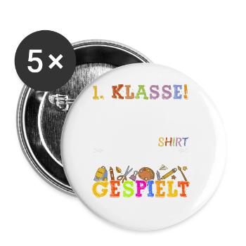 Kinder Kindergarten Absolvent 2023 Kita Geschenk - Buttons groß 56 mm (5er Pack) - Weiß - Vorne