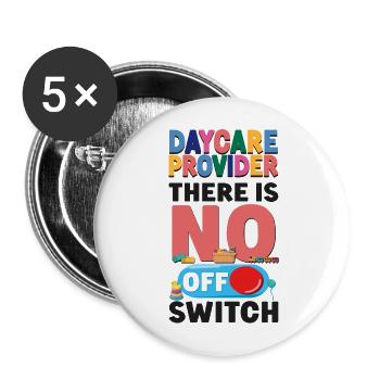 Childcare Daycare Provider Teacher - Buttons large 2.2''/56 mm (5-pack) - white - Front