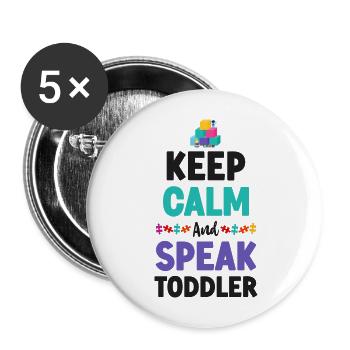 Childcare Daycare Provider Teacher - Buttons large 2.2''/56 mm (5-pack) - white - Front