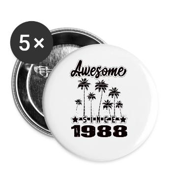 Awesome Since 1988 - Buttons large 2.2''/56 mm (5-pack) - white - Front