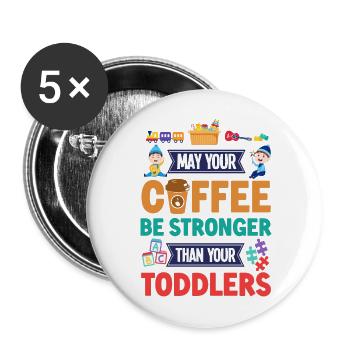 Childcare Daycare Provider Teacher - Buttons large 2.2''/56 mm (5-pack) - white - Front