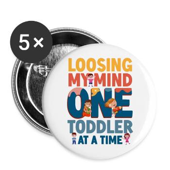 Childcare Daycare Provider Teacher - Buttons large 2.2''/56 mm (5-pack) - white - Front