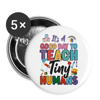 Childcare Daycare Provider Teacher - Buttons large 2.2''/56 mm (5-pack) - white - Front