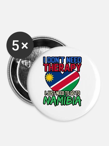 Namibia - Buttons groß 56 mm (5er Pack) - Weiß