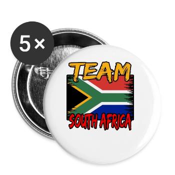 Südafrika - Buttons groß 56 mm (5er Pack) - Weiß - Vorne