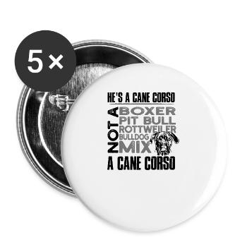 C’est un cane corso Pas un boxeur Pit bull Rottweiler - Lot de 5 grands badges (56 mm) - blanc - Devant