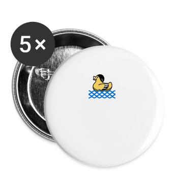 Schwimmen Spruch Lustig Ein Leben ohne Schwimmen - Buttons groß 56 mm (5er Pack) - Weiß - Vorne