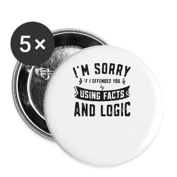 I'm sorry if I offended you by using facts and - Buttons large 2.2''/56 mm (5-pack) - white - Front