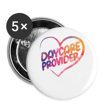Childcare Daycare Provider Teacher - Buttons large 2.2''/56 mm (5-pack) - white - Front