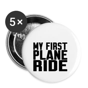 My First Plane Ride 40 - Buttons large 2.2''/56 mm (5-pack) - white - Front