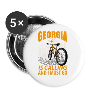 Visit to Georgia Gift - Buttons large 2.2''/56 mm (5-pack) - white - Front