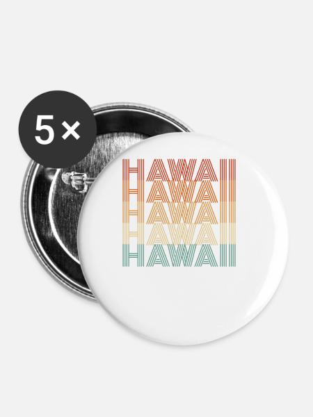 Hawaii-bewohner-geschenk - Buttons groß 56 mm (5er Pack) - Weiß
