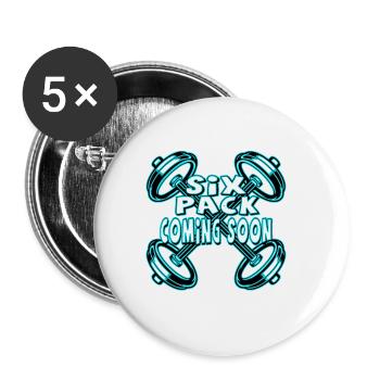 Six Pack à venir 22 - Lot de 5 grands badges (56 mm) - blanc - Devant