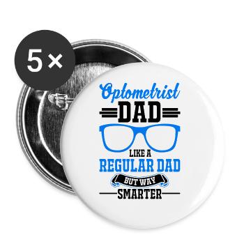 Optiker Papa Augenoptiker Vater - Buttons groß 56 mm (5er Pack) - Weiß - Vorne