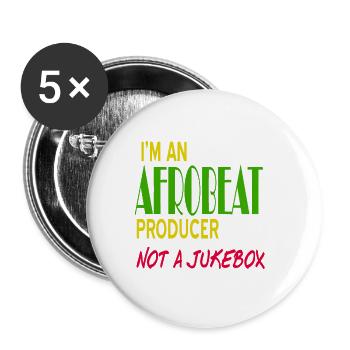 I'm An Afrobeat Producer Not A Jukebox Awesome - Buttons groß 56 mm (5er Pack) - Weiß - Vorne