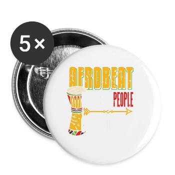 Vintage Afrobeat Makes The People Come Together - Buttons large 2.2''/56 mm (5-pack) - white - Front