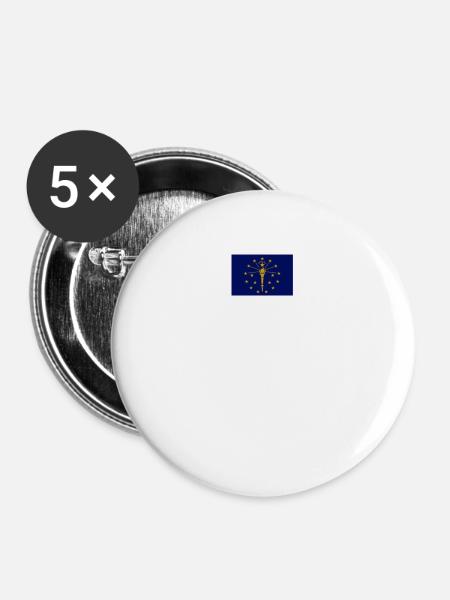 Indiana haus geschenk - Buttons groß 56 mm (5er Pack) - Weiß