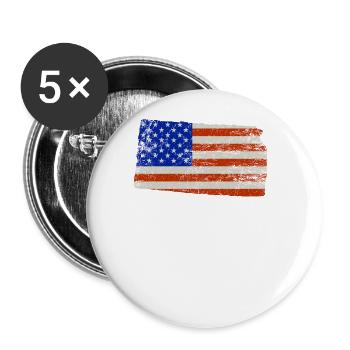 Kansas Home Usa Flag Cadeau - Lot de 5 grands badges (56 mm) - blanc - Devant