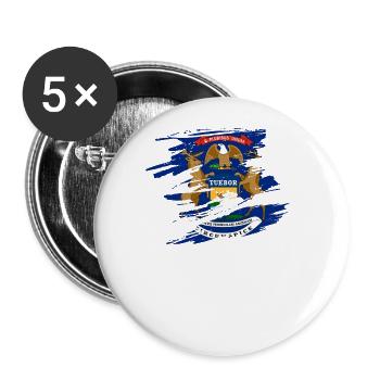 Michigan home proud gift - Buttons large 2.2''/56 mm (5-pack) - white - Front