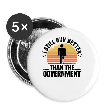 Fauteuil roulant amputé pour handicapés invalidés - Lot de 5 grands badges (56 mm) - blanc - Devant