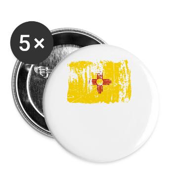 New Mexico Home Gift - Buttons large 2.2''/56 mm (5-pack) - white - Front