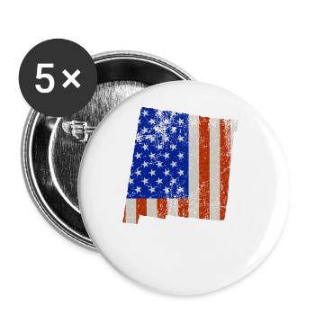 New Mexico Home Usa flag gift - Buttons large 2.2''/56 mm (5-pack) - white - Front