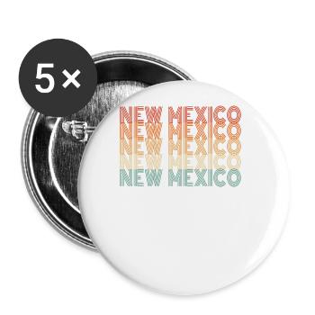 Gift for Residents of New Mexico - Buttons large 2.2''/56 mm (5-pack) - white - Front
