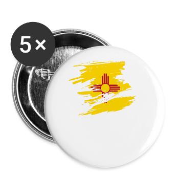 New Mexico Home Pride Gift - Buttons large 2.2''/56 mm (5-pack) - white - Front