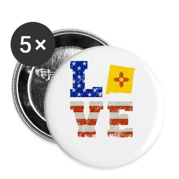 Dear new Mexico gift - Buttons large 2.2''/56 mm (5-pack) - white - Front