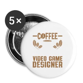 Video Game Designer - Buttons groß 56 mm (5er Pack) - Weiß - Vorne