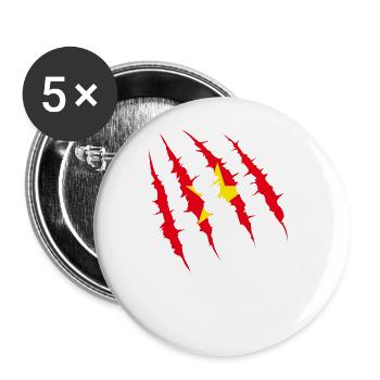 Vietnam - Buttons groß 56 mm (5er Pack) - Weiß - Vorne
