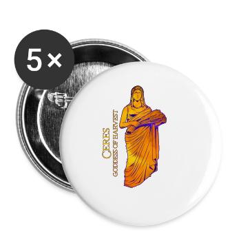 Goddess of the Harvest - Ceres - Buttons large 2.2''/56 mm (5-pack) - white - Front