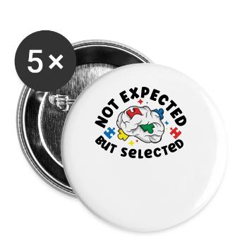 Autism Awareness Autism Disease Autistic Poison - Buttons large 2.2''/56 mm (5-pack) - white - Front