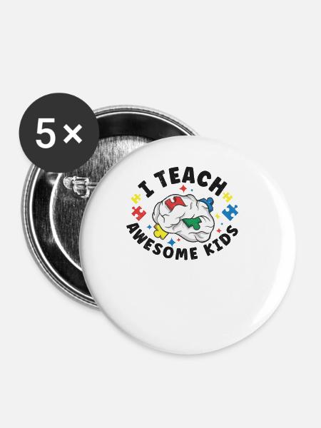 Sonderschullehrer Sped Teacher Inclusion - Buttons groß 56 mm (5er Pack) - Weiß
