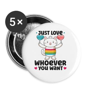 Lgbtq Transgenre Gay Lesbienne Féminisme Féministe - Lot de 5 grands badges (56 mm) - blanc - Devant