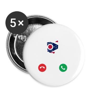 Visit to Ohio Gift - Buttons large 2.2''/56 mm (5-pack) - white - Front