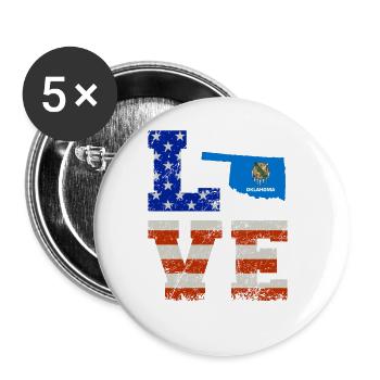 Dear oklahoma gift - Buttons large 2.2''/56 mm (5-pack) - white - Front