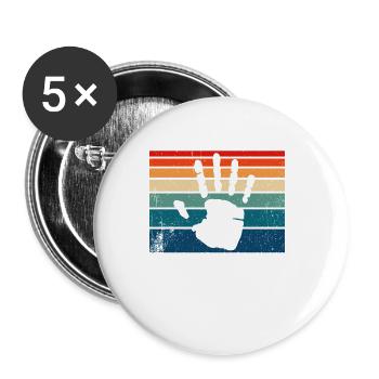 Fingerpainting Better Than Therapy - Buttons large 2.2''/56 mm (5-pack) - white - Front