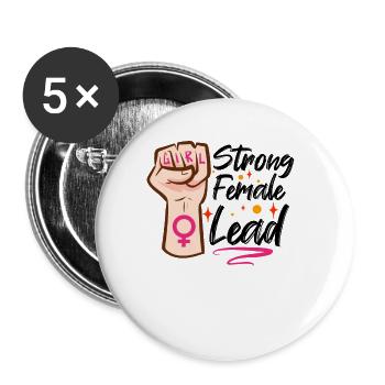 Feminist Feminism Actor Theater Drama Teacher - Buttons groß 56 mm (5er Pack) - Weiß - Vorne