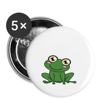 My frog and I clap at you - Buttons large 2.2''/56 mm (5-pack) - white - Front