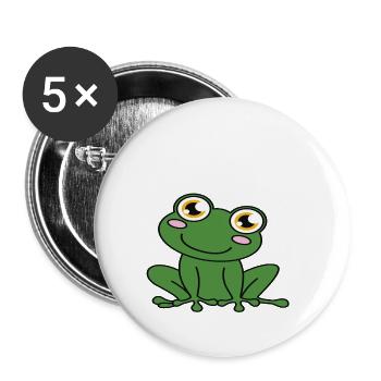 Pretend I'm a frog - Buttons large 2.2''/56 mm (5-pack) - white - Front
