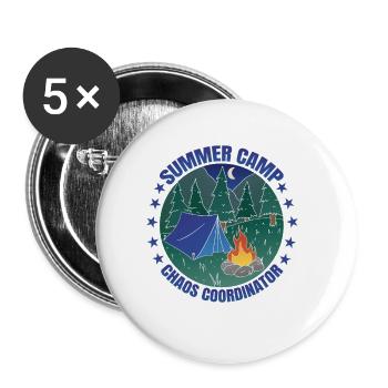 Summer Camp Chaos Coordinator 4 - Buttons groß 56 mm (5er Pack) - Weiß - Vorne