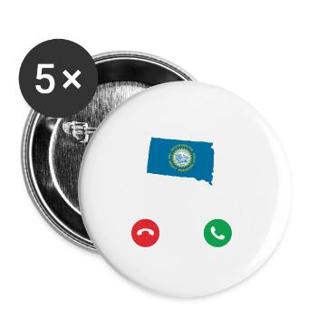 Visit to South Dakota Gift - Buttons large 2.2''/56 mm (5-pack) - white - Front