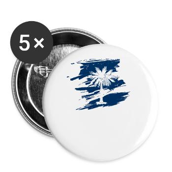 Gift for South Carolina Residents - Buttons large 2.2''/56 mm (5-pack) - white - Front