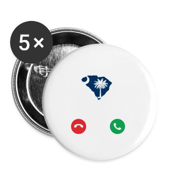 Visit to South Carolina Gift - Buttons large 2.2''/56 mm (5-pack) - white - Front
